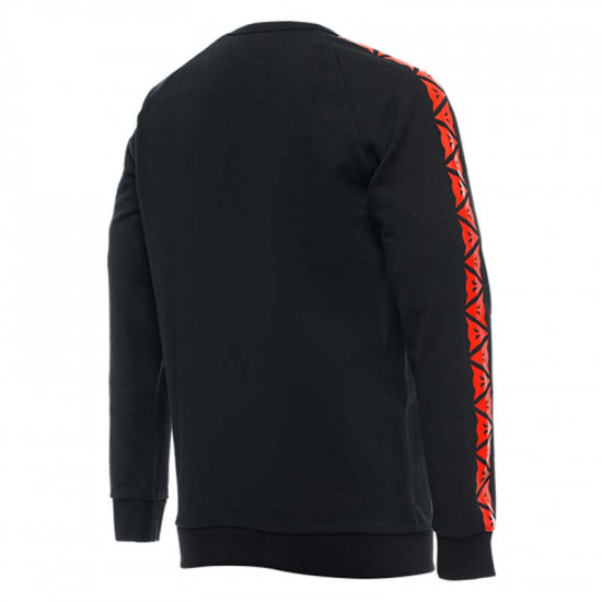 Dainese Sweater Stripes 628 Black Fluo Red
