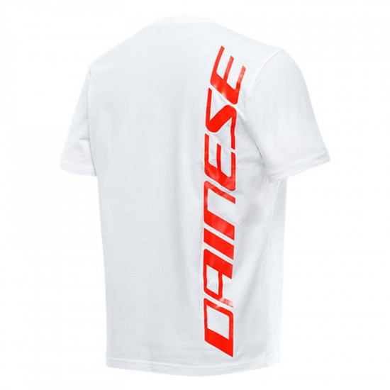 Dainese T-Shirt Big Logo 654 White Fluo Red £33.40 Casual Wear - SKU 920/189688565401 from RaceLeathers Motorcycle Clothing