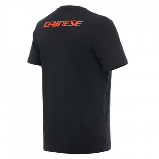 Dainese T-Shirt Logo 628 Black Fluo Red