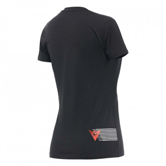 Dainese T-Shirt Logo Lady 628 Black Fluo Red