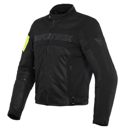 Dainese VR46 Grid Air Tex Jacket 620 Black Fluo Yellow