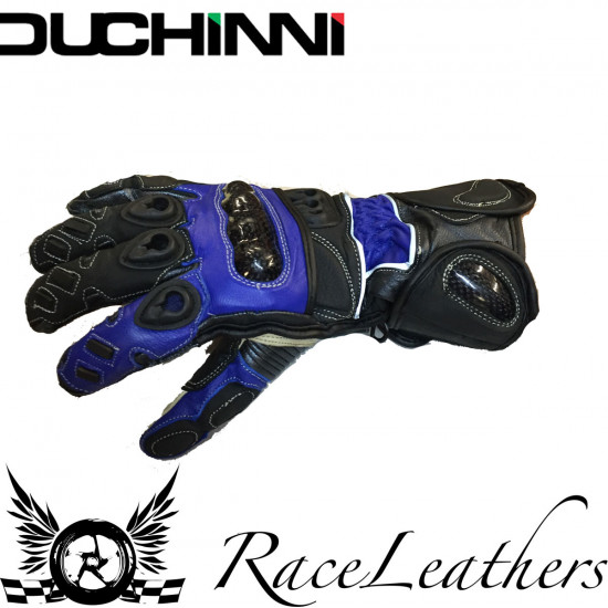 Duchini Trax Blue Gloves Mens Motorcycle Gloves - SKU RLDUTRXBLGLXXS