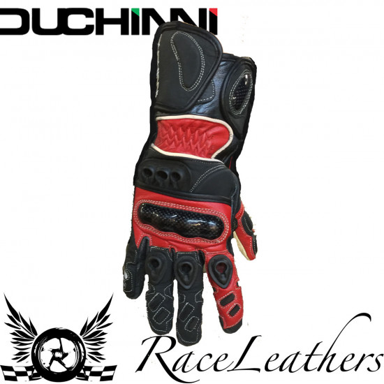 Duchini Trax Red Gloves Mens Motorcycle Gloves - SKU RLDUTRXRDGLXXS