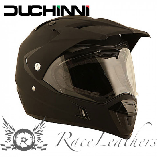 Duchinni D311 Dual Matt Black Full Face Helmets - SKU DHD311P162X