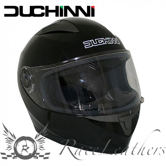 Duchinni D705 Gloss Black Full Face Helmets - SKU DHD705P152X