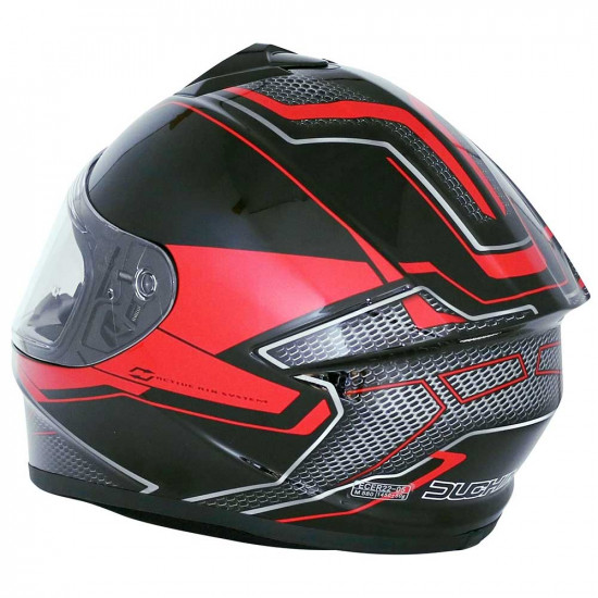 Duchinni D977 Black Red Helmet Full Face Helmets - SKU DHD97785XS