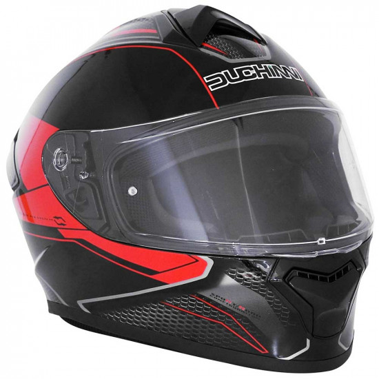 Duchinni D977 Black Red Helmet Full Face Helmets - SKU DHD97785XS