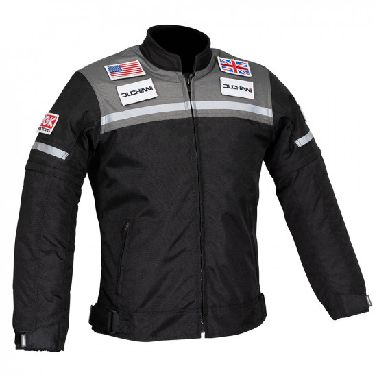 Duchinni Kids Grid Jacket Black/Gun £99.99 Childs Motorcycle Jackets - SKU DJKGRI83LA from RaceLeathers Motorcycle Clothing
