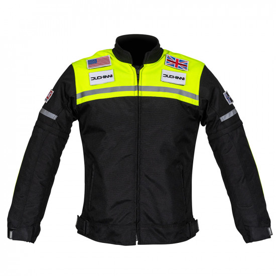 Duchinni Kids Grid Jacket Black/Neon Childs Motorcycle Jackets - SKU DJKGRI92LA