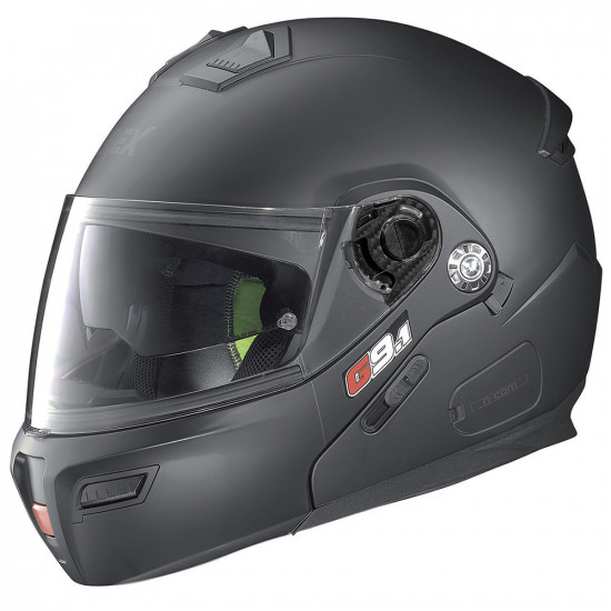 Grex G9.1 Evolve Kinetic Flat Black Flip Front Motorcycle Helmets - SKU G910006120221