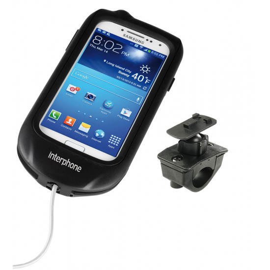 Interphone Galaxy S4 Mobile Phone Holder For Tubular Motorcycle Handlebars Road Bike Accessories - SKU 012/SMGALAXYS4R