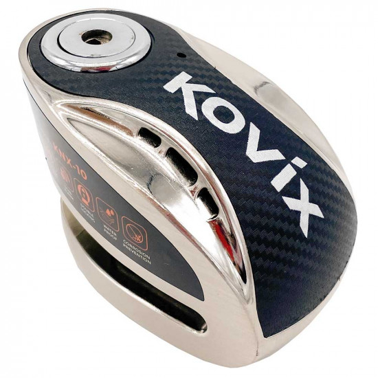 Kovix KNX Alarmed Disc Lock 10mm Brush Metal Security - SKU KOVKNX10BM