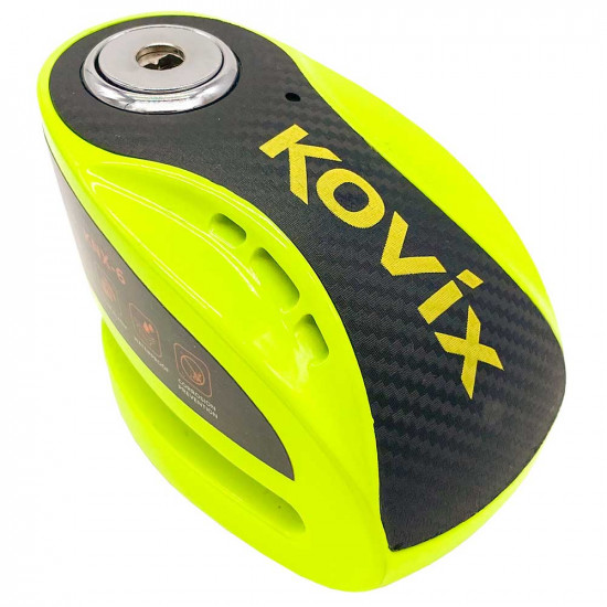 Kovix KNX Alarmed Disc Lock 10mm Fluo Green Security - SKU KOVKNX10FG