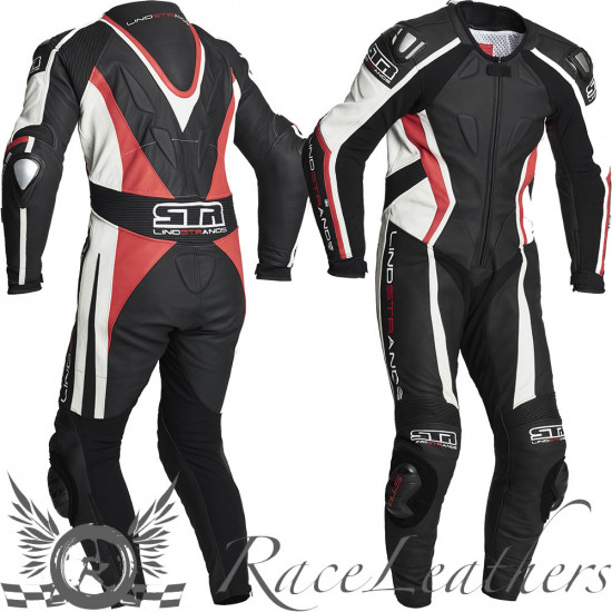Lindstrands Hyper Red 1 Piece Race Suit Leather Suits - SKU 5248700646