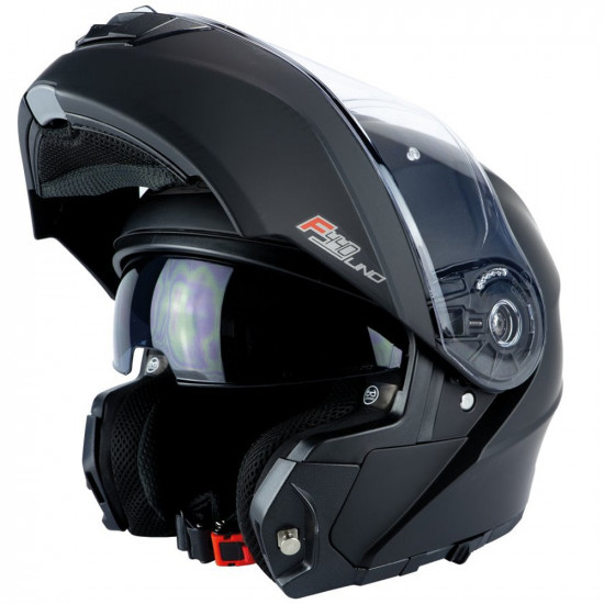 Nitro F440 Satin Black Flip Up Helmet Flip Front Motorcycle Helmets - SKU 8030321