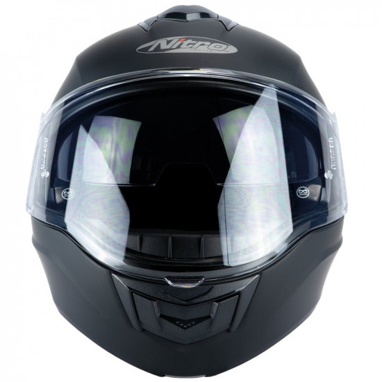 Nitro F440 Satin Black Flip Up Helmet £103.99 Flip Front Motorcycle Helmets - SKU 8030321 from RaceLeathers Motorcycle Clothing