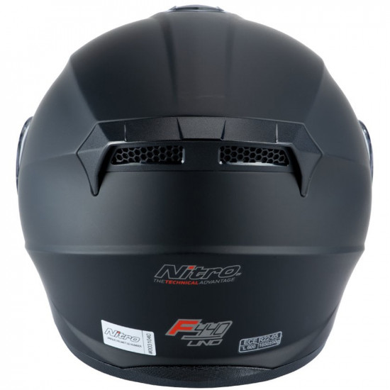 Nitro F440 Satin Black Flip Up Helmet £103.99 Flip Front Motorcycle Helmets - SKU 8030321 from RaceLeathers Motorcycle Clothing