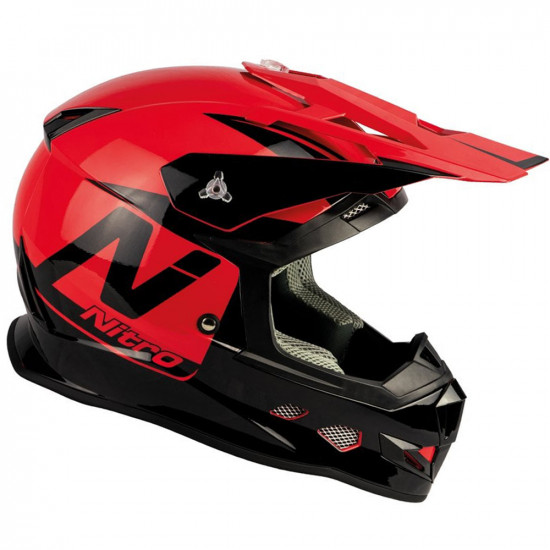 Nitro MX700 Holeshot Red Junior Motorcycle Off Road Helmet