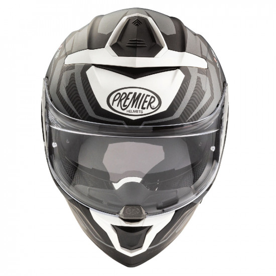 Premier Devil JC 8 Black White Full Face Helmets - SKU PRHDEJC822X