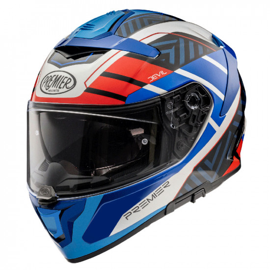 Premier Devil SZ 13 Blue Red White Full Face Helmets - SKU PRHDESZ932X