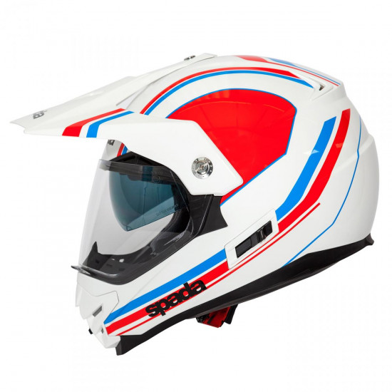 Spada Intrepid Delta Red White Blue Full Face Helmets - SKU 0131330