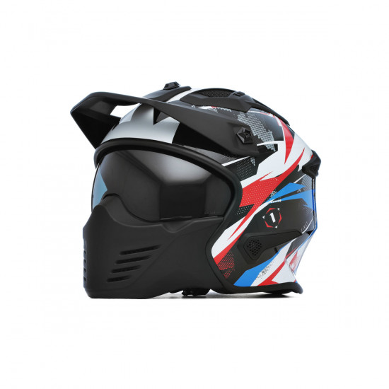 Spada Storm WHITE RED BLUE Open Face Helmets - SKU 0153516