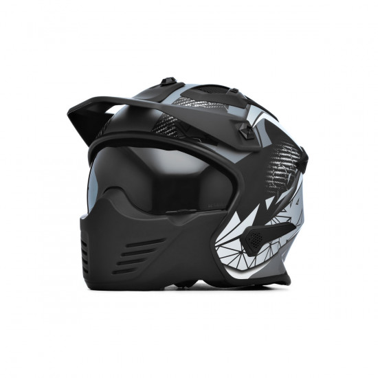 Spada Storm Matt Black Grey Open Face Helmets - SKU 0153417