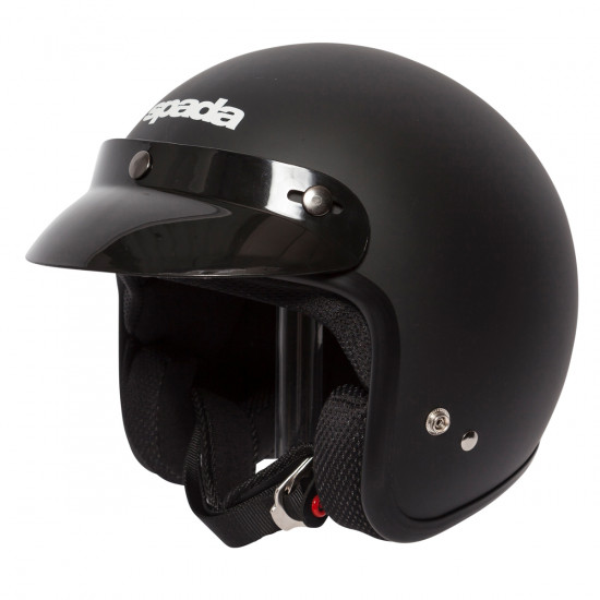 Spada Classic Matt Black Open Face Open Face Helmets - SKU 0156326