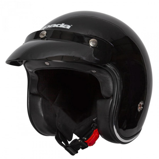 Spada Classic Gloss Black Open Face Open Face Helmets - SKU 0156265