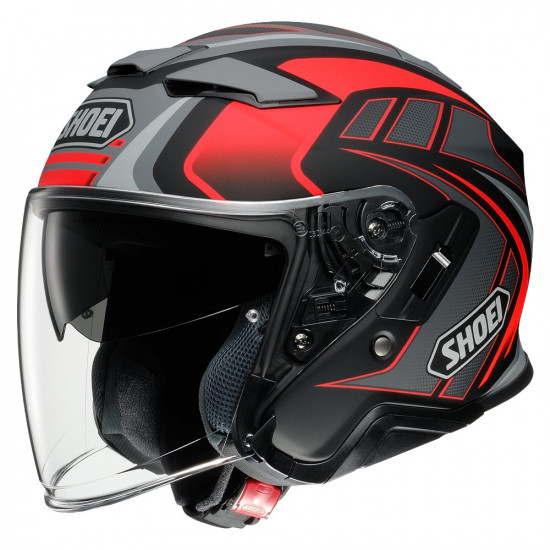 Shoei J Cruise 2 Aglero Matt Red Motorcycle Helmet Open Face Helmets - SKU 0161405
