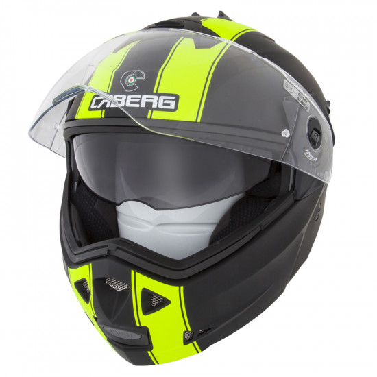 CABERG DUKE 2 LEGEND MATT BLACK FLUO Flip Front Motorcycle Helmets - SKU 0525825