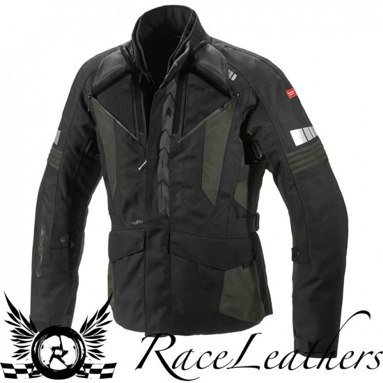 Spidi Outlander CE Black Green Laminate Jacket