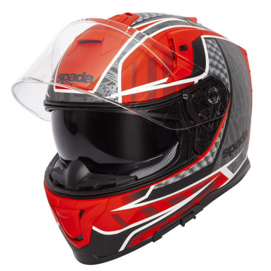 Spada SP1 Raptor Matt Red Motorcycle Helmet Full Face Helmets - SKU 0766433