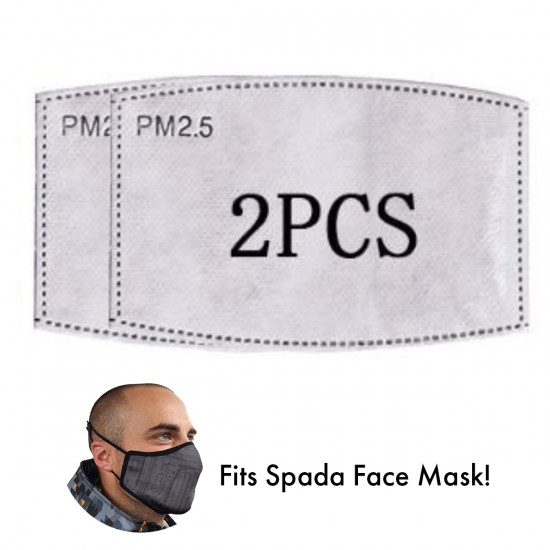 Spada Face Mask Replacement Active Carbon Filters x 2 Rider Accessories - SKU 0779044