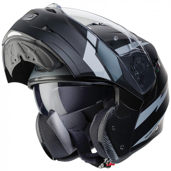Caberg Duke II 2 Kito Matt Black Grey Flip Front Motorcycle Helmets - SKU 0782846