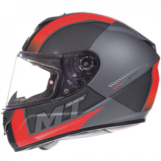 MT Rapide Overtake Matt Black Red Full Face Helmets - SKU M11164581133