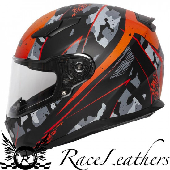 Spada Raiden Orange Camo Motorcycle Helmet