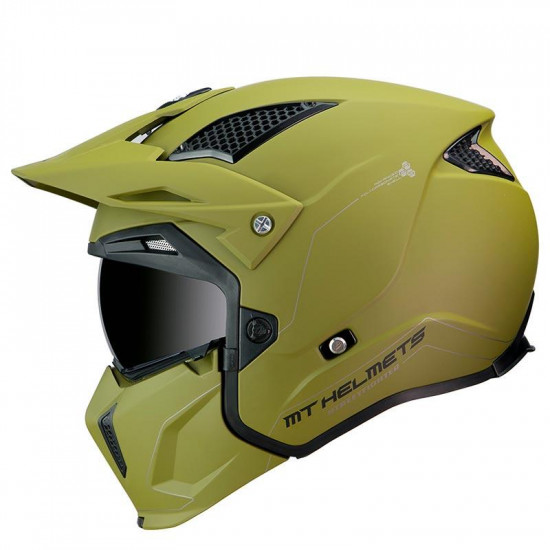 MT Streetfighter SV Matt Green Open Face Helmets - SKU M12720000633