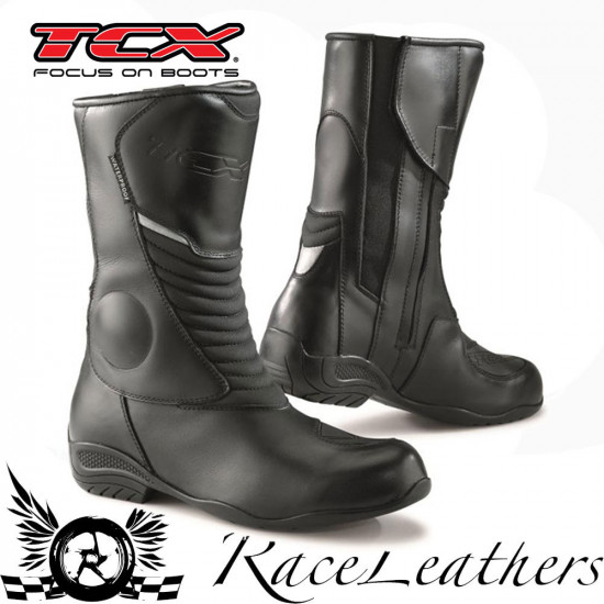 TCX Lady Aura Plus Waterproof Black Mens Motorcycle Touring Boots - SKU 130/8014W/BLK/35
