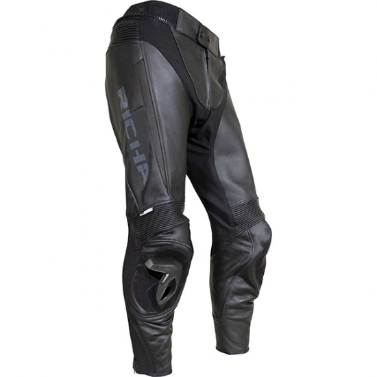 RICHA OUTLAW LEATHER TROUSERS BLACK REGULAR
