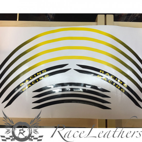 RS Wheel Stripes Black Yellow Road Bike Accessories - SKU RLRSWHESTRBLKYEL