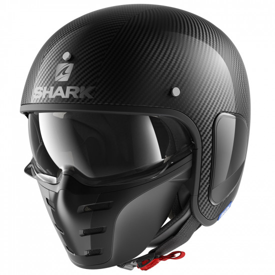 Shark S-Drak Carbon Skin Black £313.49 Open Face Helmets - SKU 235/HE2700E/DSK1 from RaceLeathers Motorcycle Clothing