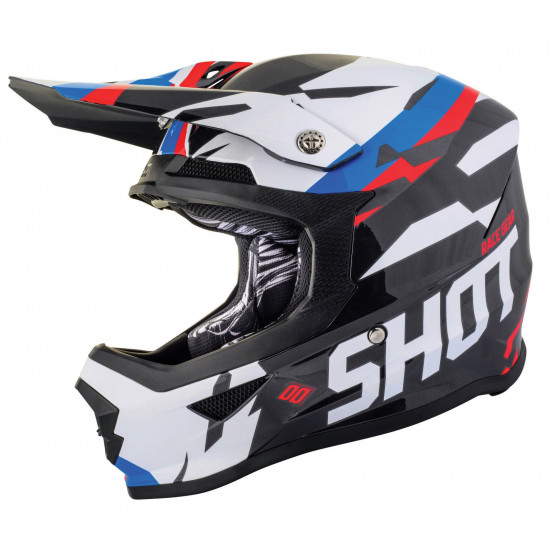 Shot Furious Score Black Blue Red Gloss Off Road Helmets - SKU SMX848L