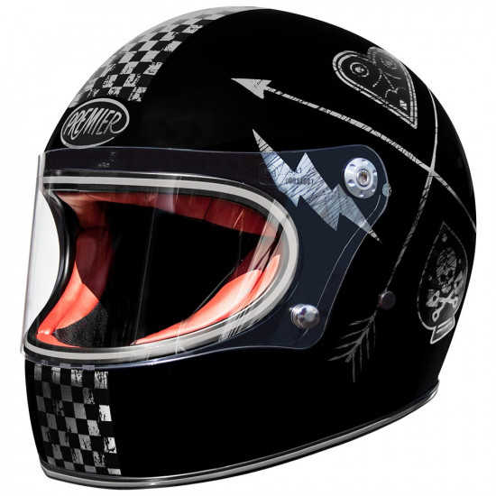 Premier Trophy NX Silver Chromed Full Face Helmets - SKU PRHTRSI90LA
