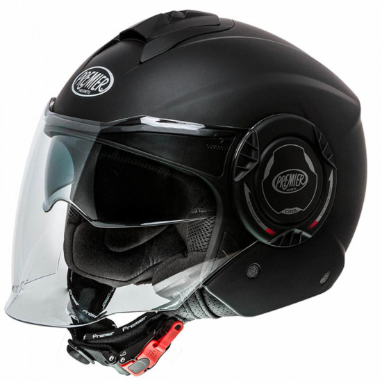 Premier Cool U9 Matt Black Open Face Helmets - SKU PRHCOMB16LA