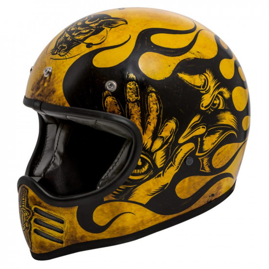 Premier Retro MX BD 12 Yellow Off Road Helmets - SKU PRHMXBD43LA