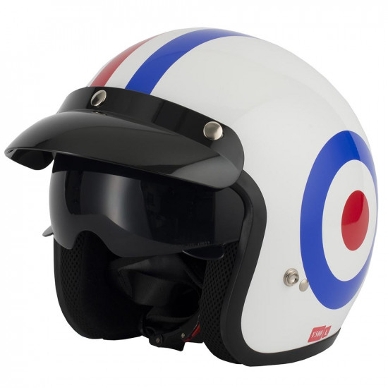 VCAN V537 Roundel Open Face Helmets - SKU RLMWVFT056