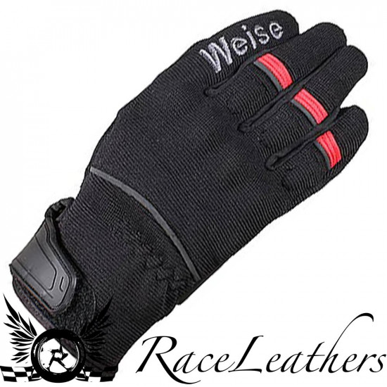 Weise Pit Motorcycle Gloves Black Red