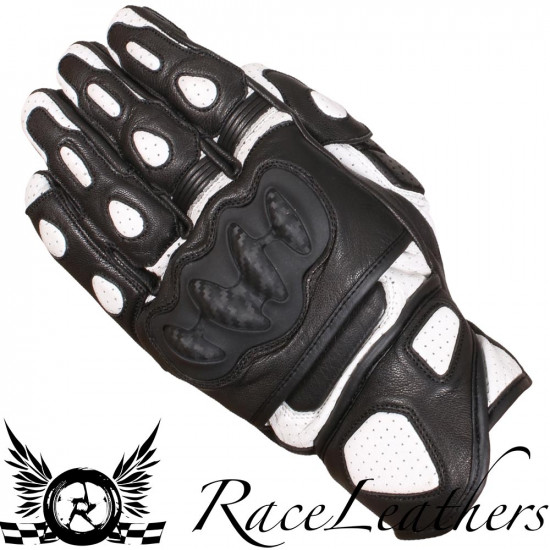 Weise Apex Motorcycle Gloves Black White
