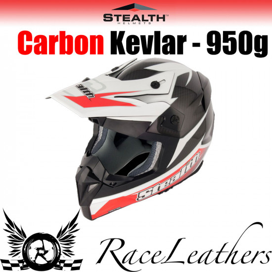 Stealth Helmet HD210 MX Carbon Stealth GP Replica Red Off Road Helmets £99.99
